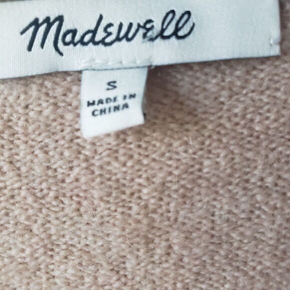 madewell Kent Colorblock Cardigan Sweater in Coziest Yarn size S - Picture 6 of 7